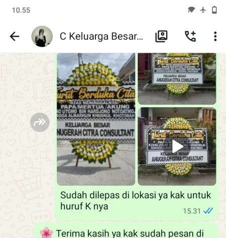 Pengiriman Papan Bunga Duka Riverwalk Island